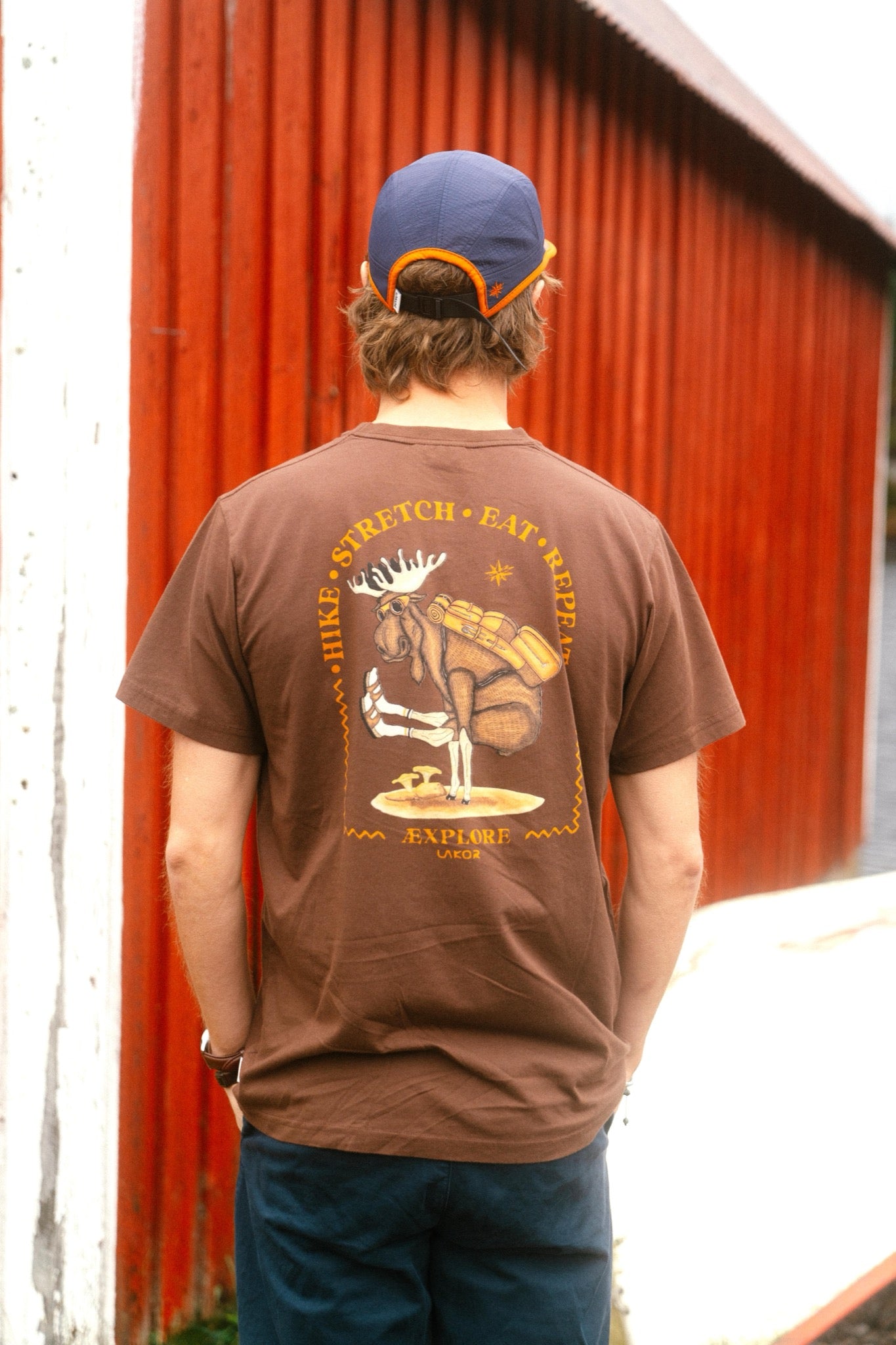 LAKOR Yoga Moose T-shirt T-Shirt Chicory Coffee