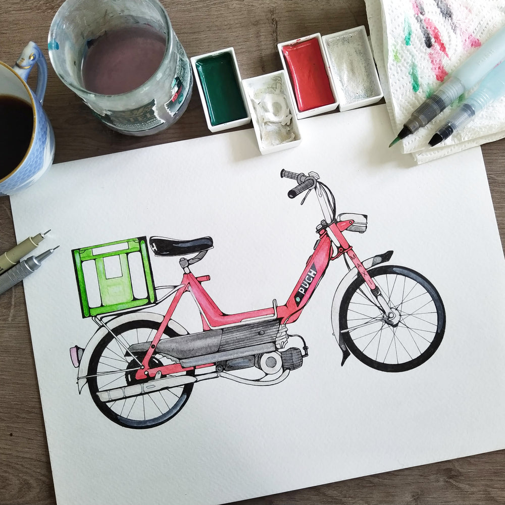 Red Puch Poster