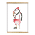 Atlantic Puffin plakat i A3 format printet på genbrugspapir og trykt på 250g papir, dansk design