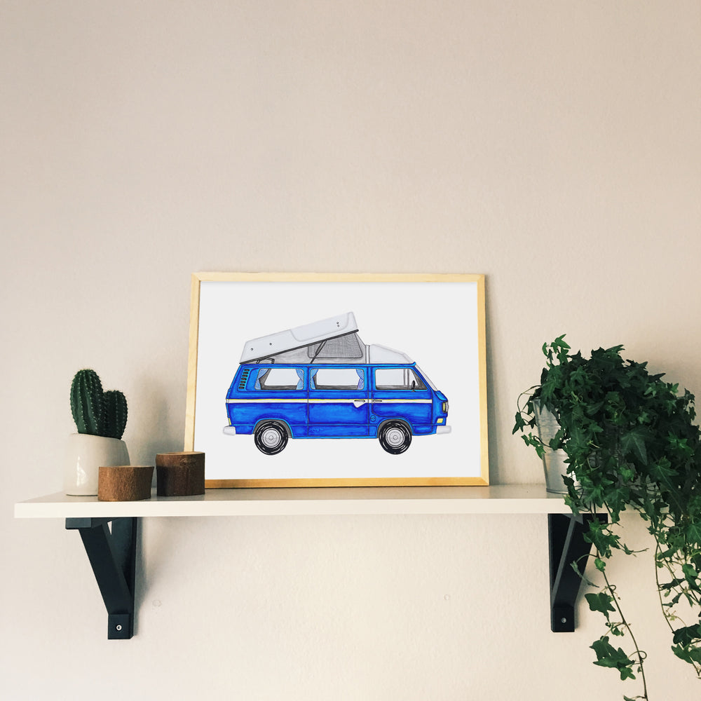 Blue Van Poster
