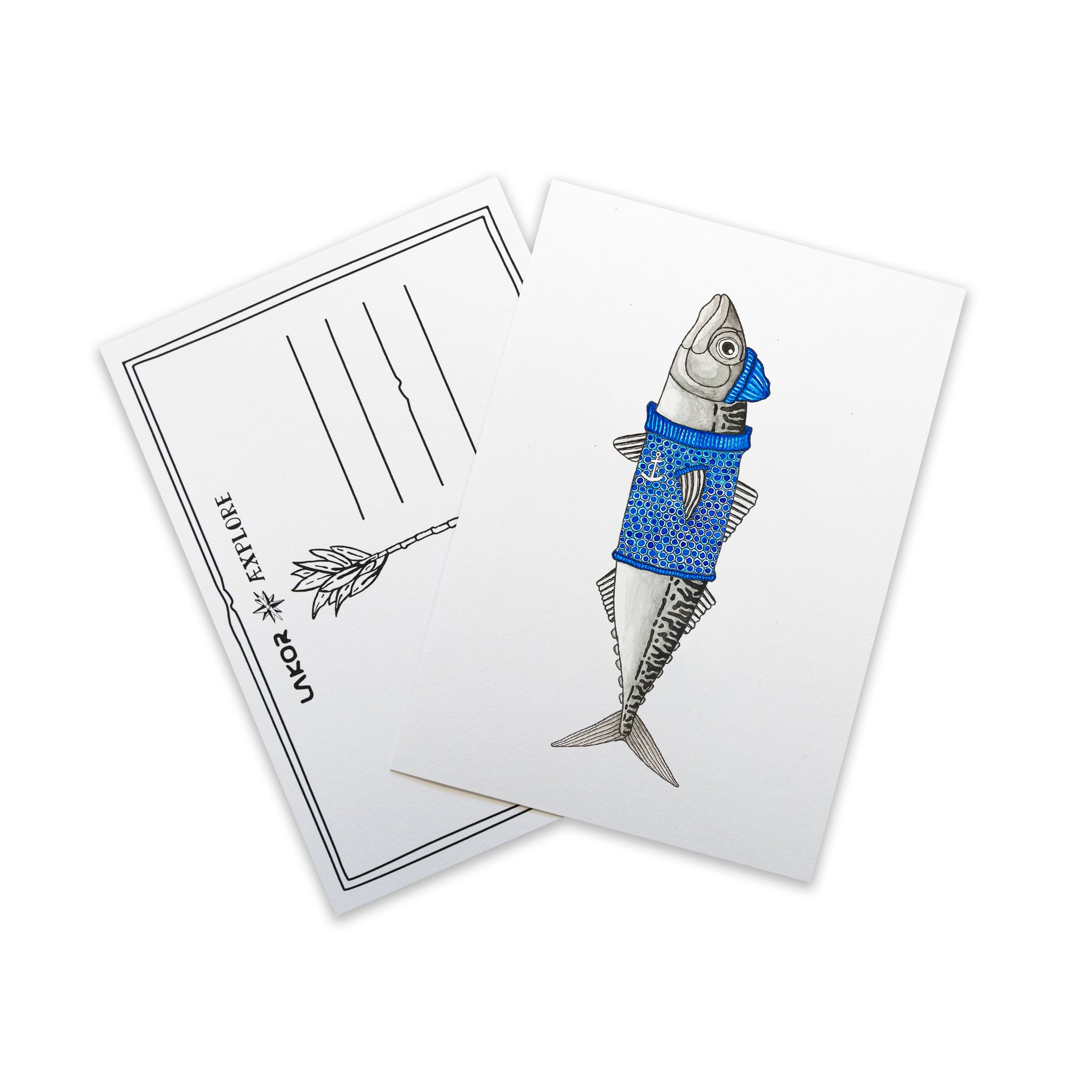 Maritime Mackerel Postcard