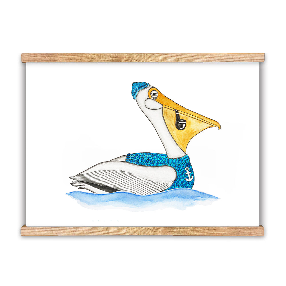 Sailing Pelican Poster
